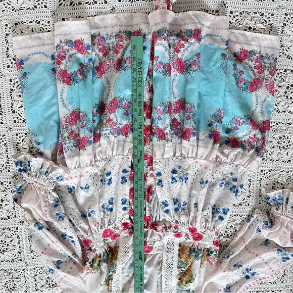 Zimmermann Dress Women Clover Patched Wrap Mini Floral Boho cottage core - Picture 12 of 13